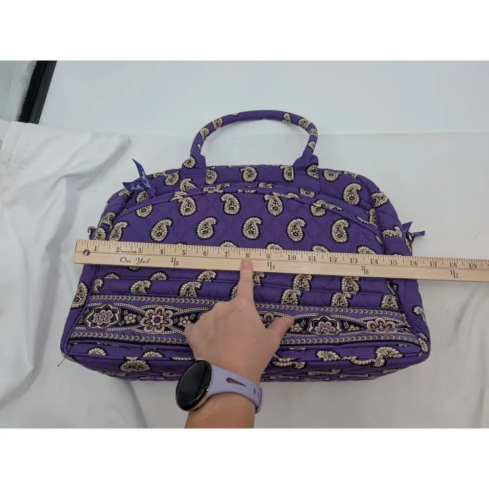 BUNDLE! Vera Bradley Simply Violet Weekender Bag & Jewelry Box Travel Cruise